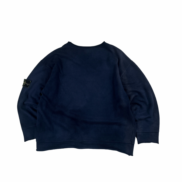 Stone Island 1995 Vintage Spellout Pullover Sweatshirt - Large