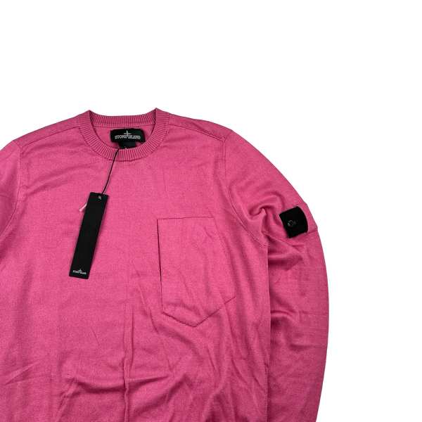 Stone Island 2018 Pink Shadow Project Knitted Crewneck - Small