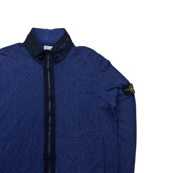 Stone Island Dark Navy Nylon Metal Hood Zipped Jumper - 3XL