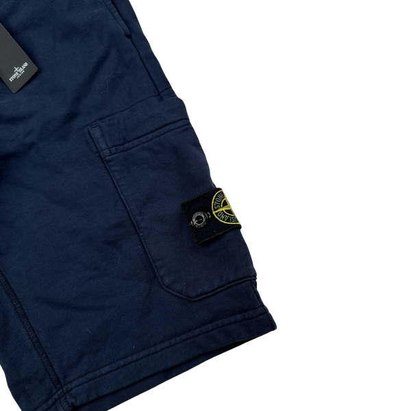 Stone Island 2021 Navy Cotton Cargo Shorts - Age 12