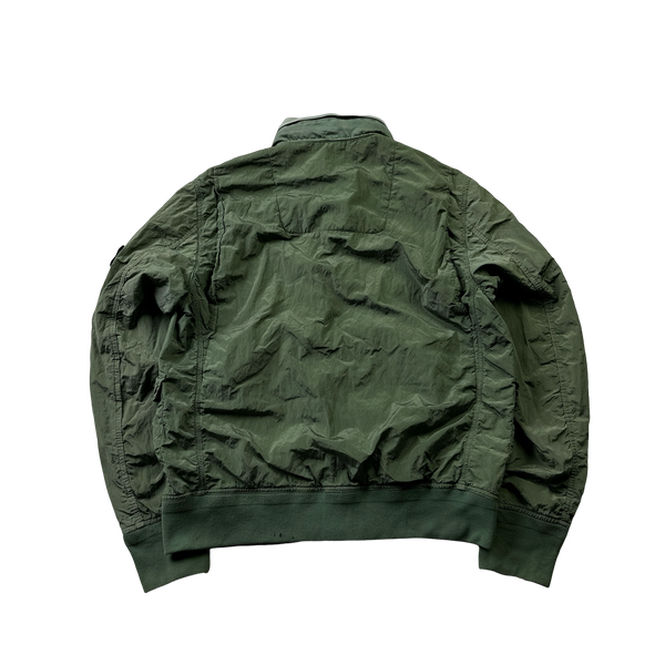 Stone Island 2009 Olive Nylon Metal Bomber Jacket - XL – Mat's Island