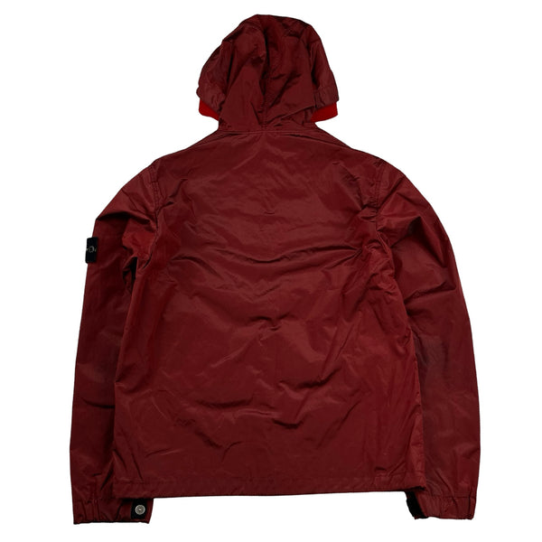 Stone Island 2007 Red Nylon Metal Hooded Jacket - Medium