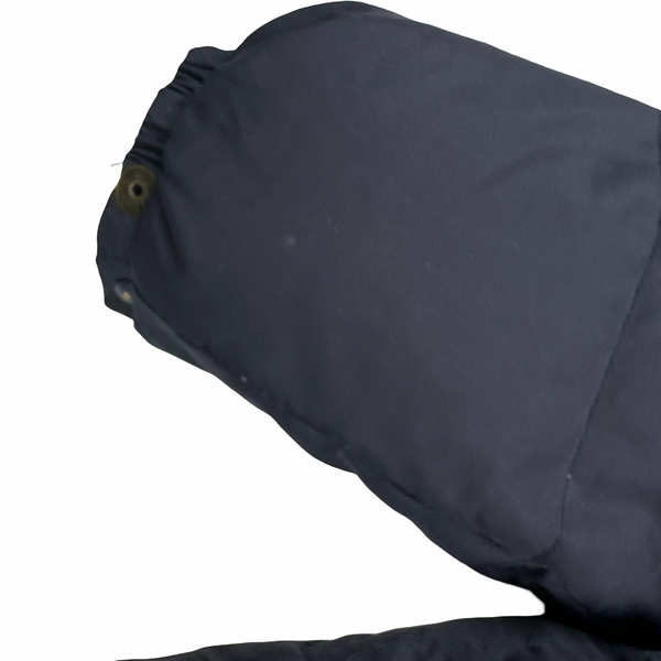 Moncler Vintage Navy Fur Hood Down Filled Jacket - Small