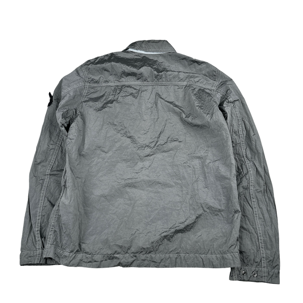 Stone Island 2025 Silver Nylon Metal Overshirt - Medium