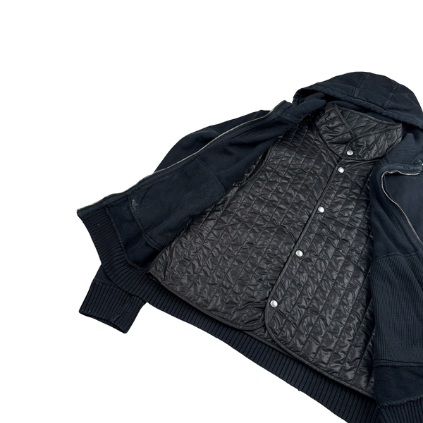 CP Company Navy Gilet Lining Cotton Zip Up Hoodie - Medium