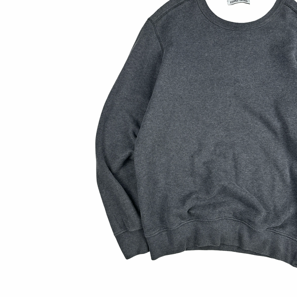 Stone Island 2017 Dark Grey Cotton Crewneck Sweatshirt - Large