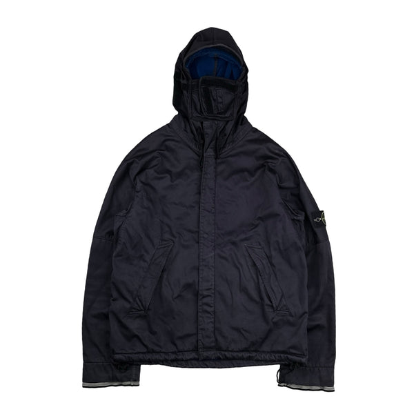 Stone Island 2004 Navy Raso Floccato Riot Mask Sniper Jacket - Large
