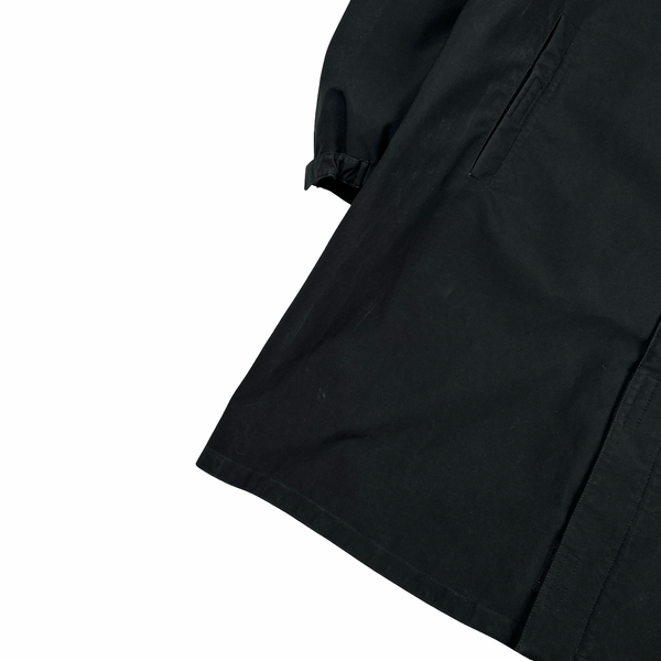 Prada Black Nylon Removable Liner Long Jacket - XXL