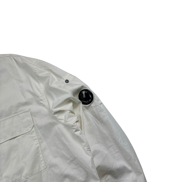 CP Company White Cotton Overshirt - XXL
