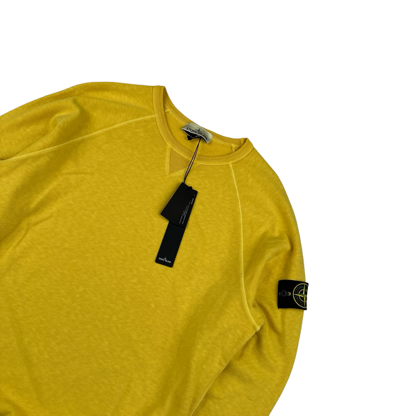 Stone Island 2023 Yellow Crewneck Sweatshirt - Medium
