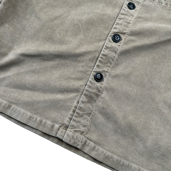 CP Company Beige Corduroy Button Up Shirt - Medium