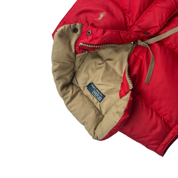 Ralph Lauren Red Down Puffer Gilet - Small