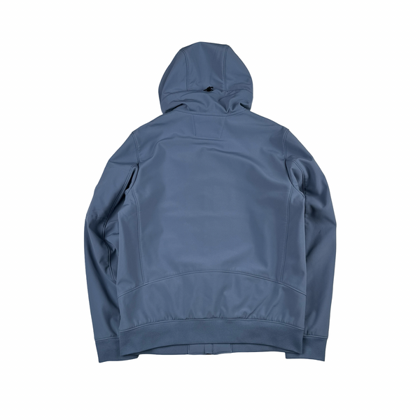 CP Company Blue Fleece Lined Soft Shell Lens Jacket - XL