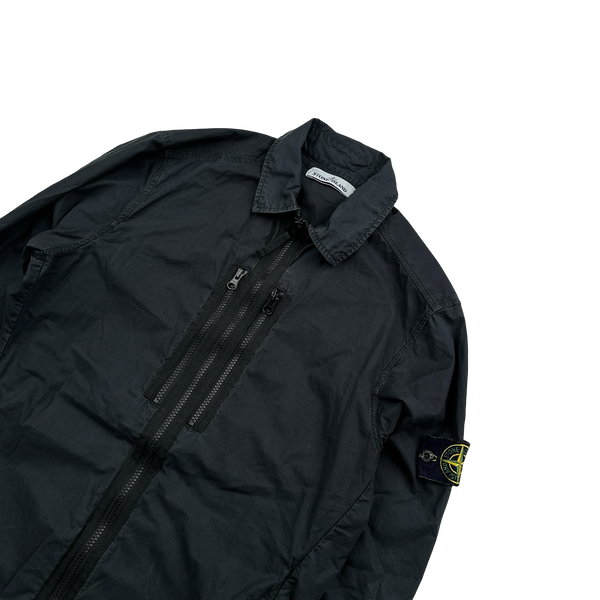 Stone Island 2017 Black Paracadute Overshirt - Small