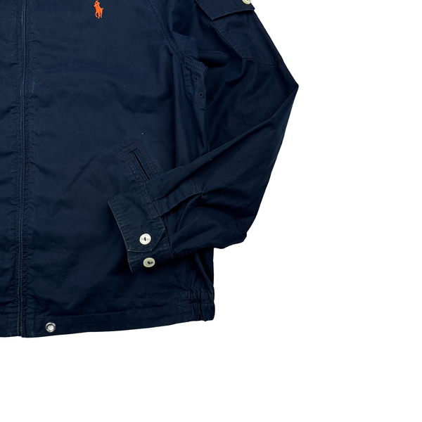 Ralph Lauren Polo Navy Cotton Zip Up Jacket - Large