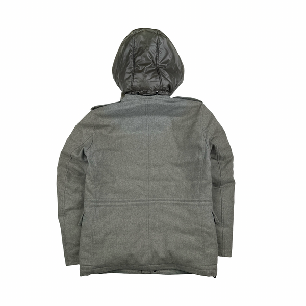Stone Island 2014 Grey Ice Wool Blend Down Field Jacket - Medium