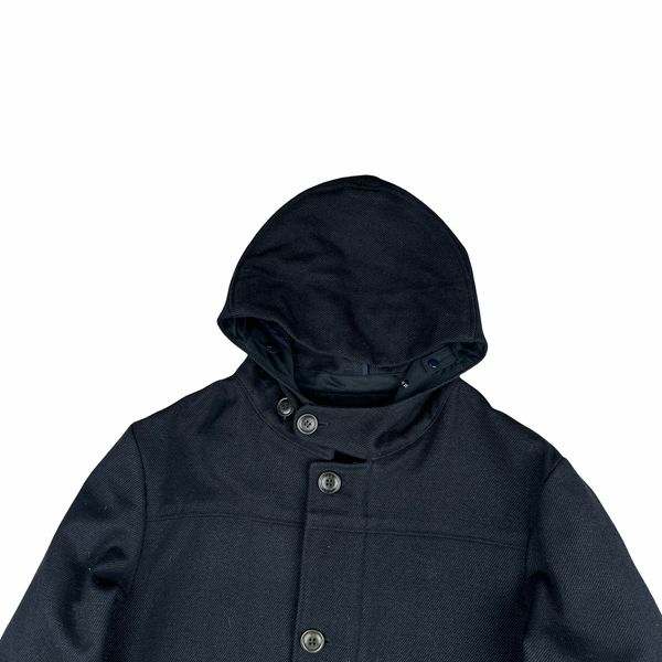 Cp Company B Drill Navy Front Pockets Buttoned Jacket - Large