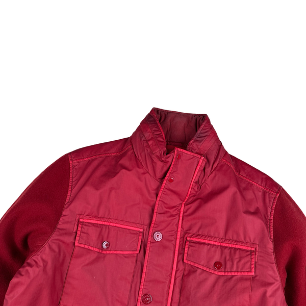 Stone Island 2013 Red Ghost Piece Panno Tinto Capo Piu Mussola Gommata Jacket - XL