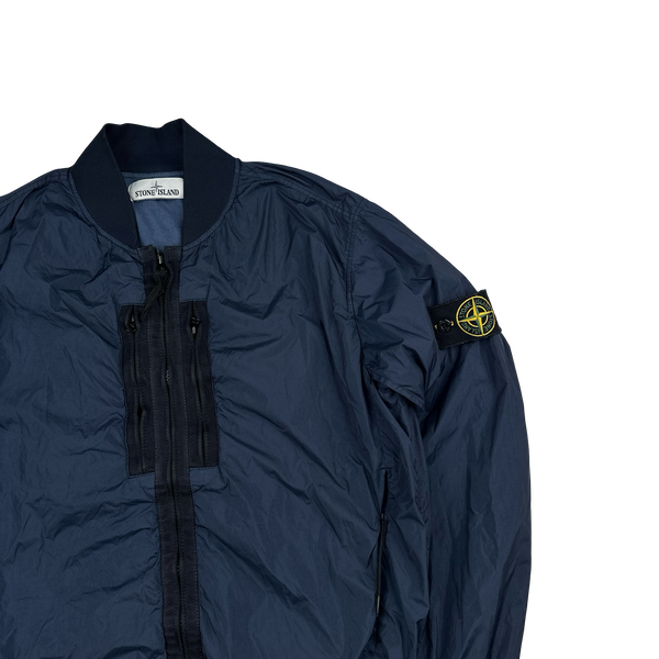 Stone Island 2017 Navy Garment Dyed Crinkle Reps Jacket - Medium