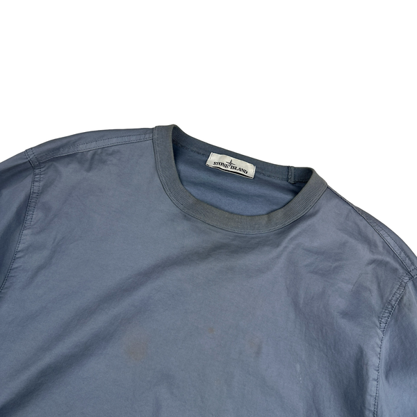 Stone Island 2021 Lilac Brushed Cotton Cargo Pullover Overshirt - Medium