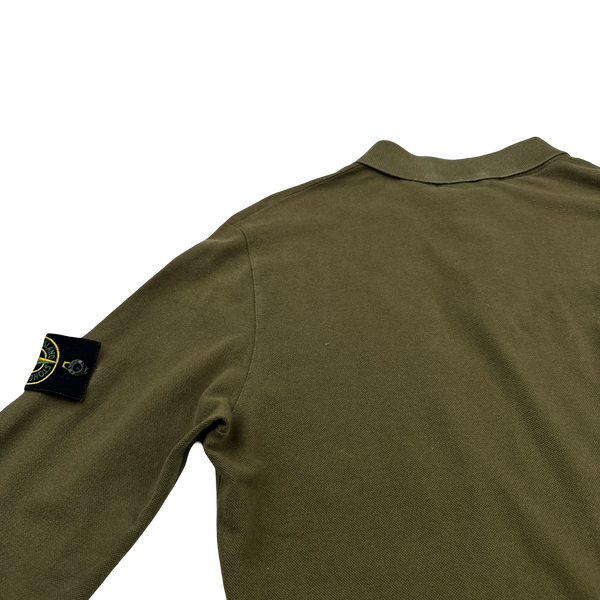 Stone Island 2013 Khaki Long sleeve Polo Shirt - Large