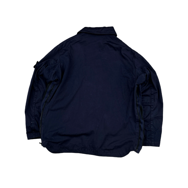 Stone Island Vintage 1995 Navy Raso Gommato Green Edged Badge