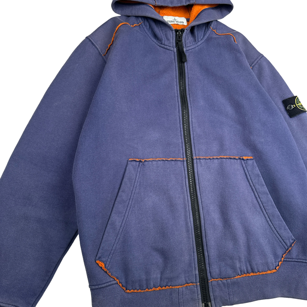 Stone Island 2015 Purple Zip Up Hoodie - Medium