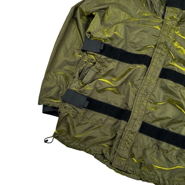 Nemen Adjustable Shimmer Green Hooded Lightweight Jacket - Large