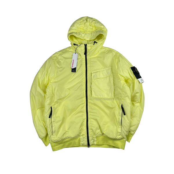 Stone Island 2022 Neon Yellow Crinkle Primaloft Lined Jacket - XL