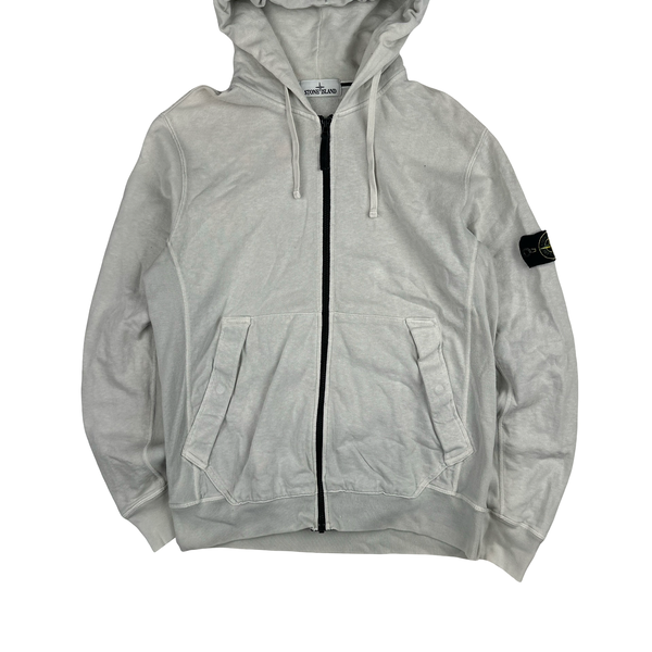 Stone Island 2014 White Zipped Hoodie - XL