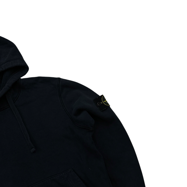 Stone Island 2021 Navy Pullover Cotton Hoodie - Small