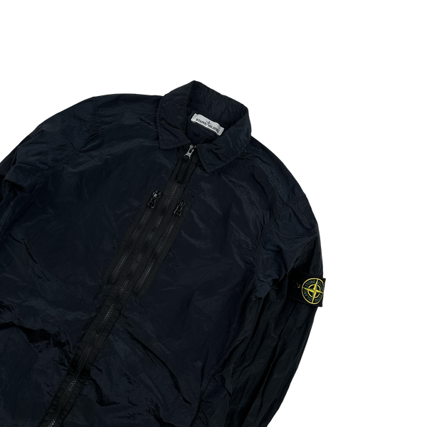 Stone Island 2017 Navy Nylon Metal Zipped Overshirt - Small