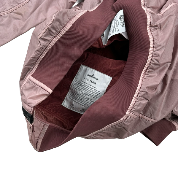 Stone Island 2018 Pink Lamy Flock Hooded Jacket - Small