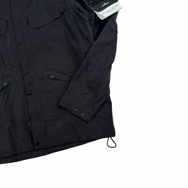 Stone Island 2016 Black Ghost Piece Water Repellent Wool Jacket - XL