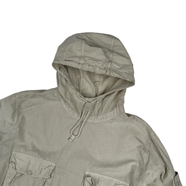 Stone Island 2019 Beige Ghost Piece Cotton Resin Smock - XL