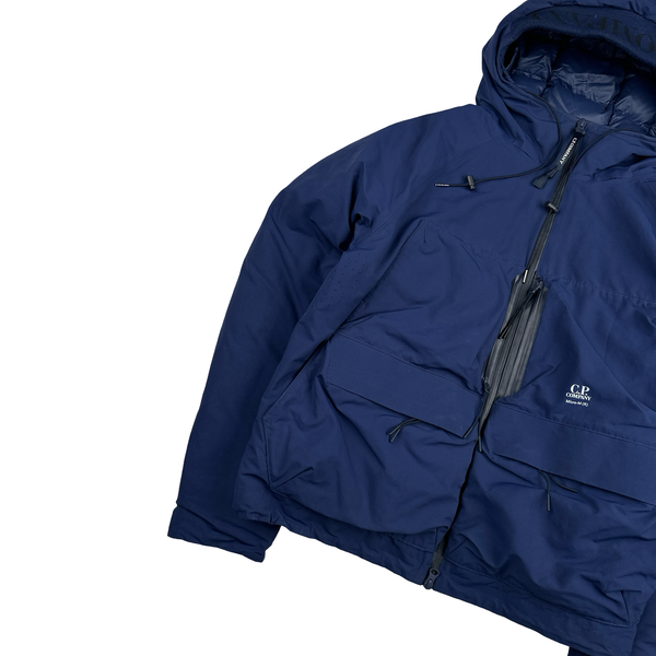 CP Company Navy Micro M R Down Filled Spellout Jacket - Small