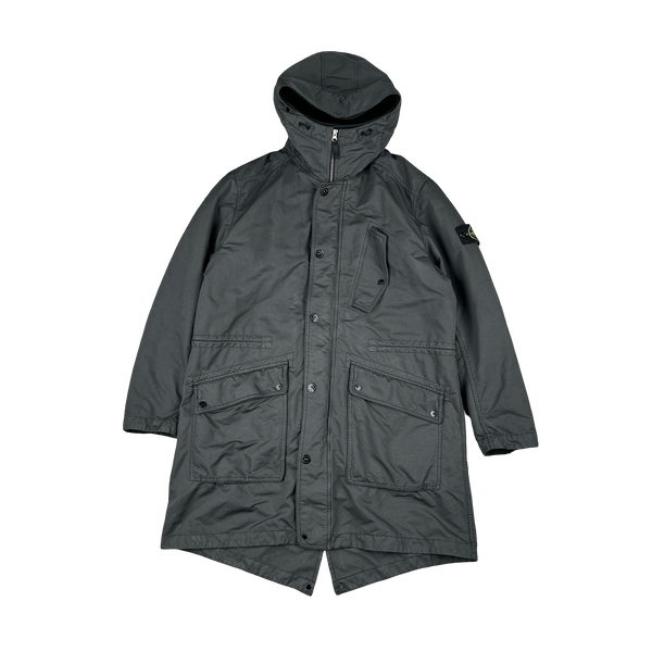 Stone Island 2013 Grey David TC Thick Lined Fishtail Duffle Jacket - XXL