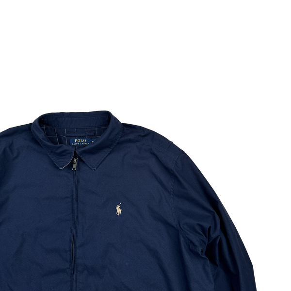 Ralph Lauren Navy Cotton Lined Harrington Jacket - XL