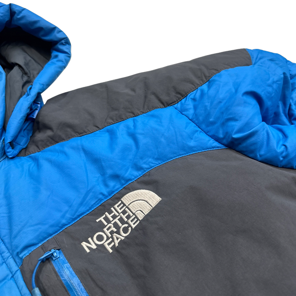 North Face Down Filled Blue Hooded Puffer Jacket - XL
