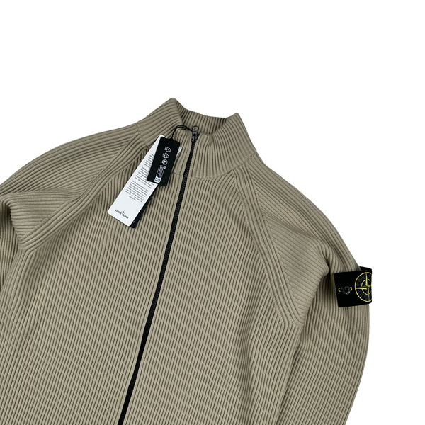 Stone Island 2024 Beige Virgin Wool Knit Jumper - Small