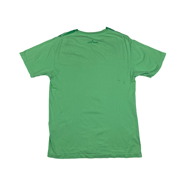 Stone Island 2022 Green Graphic Print T Shirt - Medium