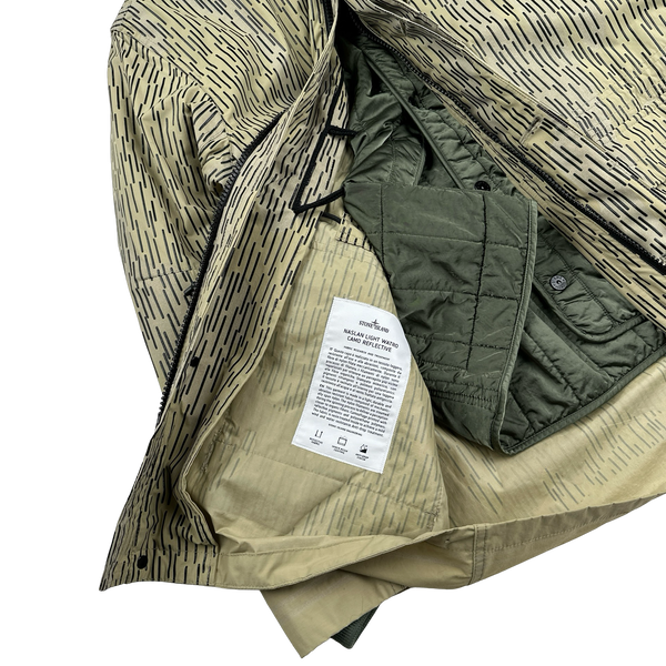 Stone Island 2021 Rain Camo Watro Reflective Parka Jacket - Small