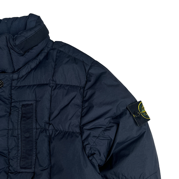 Stone Island 2019 Navy Garment Dyed Crinkle Reps Puffer Jacket - Medium