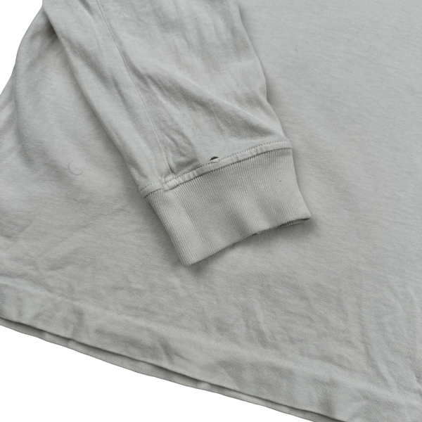 Stone Island 2015 White Cotton Lightweight Crewneck - Large
