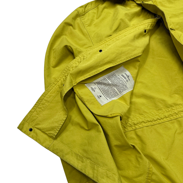 Stone Island Yellow David TC Garment Dyed Parka Jacket - Medium