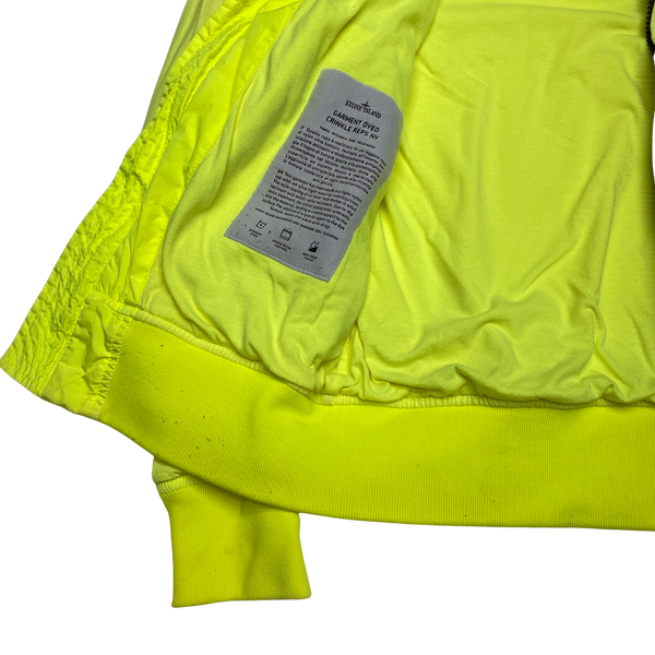 Stone Island 2016 Neon Yellow Crinkle Reps Bomber Jacket