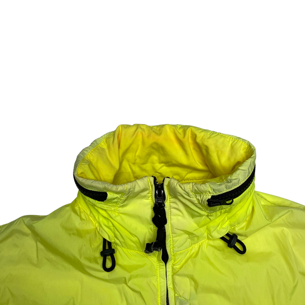 Stone Island 2016 Neon Yellow Crinkle Reps Bomber Jacket