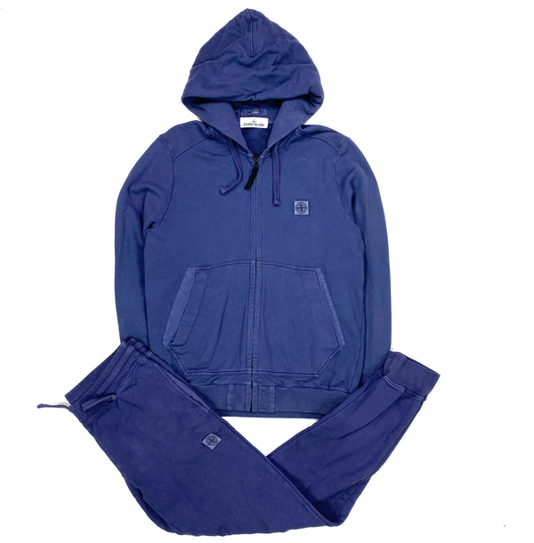 Stone Island Navy Blue Tracksuit Set