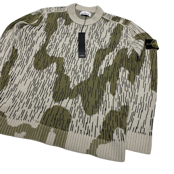 Stone Island 2021 Rain Camo Knitted Crewneck