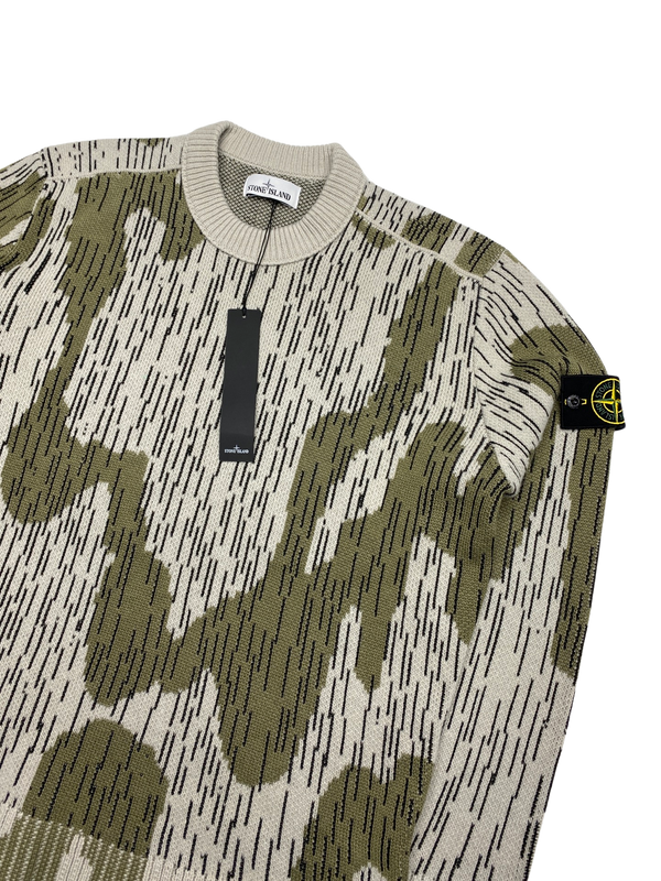 Stone Island 2021 Rain Camo Knitted Crewneck